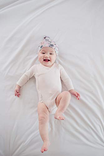Image of Copper Pearl Baby Beanie Hat Top Knot Stretchy Soft Morgan