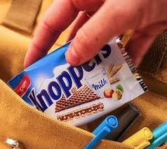 Image of Knopperss Crispy Wafers with Nougat and Milk Cream - | German Imported Chocolate Wafer Snack | Creamy Milk & Crunchy Wafers Big Pack 15 x 25g Bars