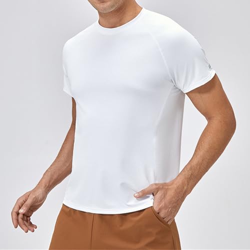Mens Short Sleeve Athletic Shirts Sun Uv Protection Rash Guard Shirts Lightweight Quick Dry Gym Tee Shirt for Men3