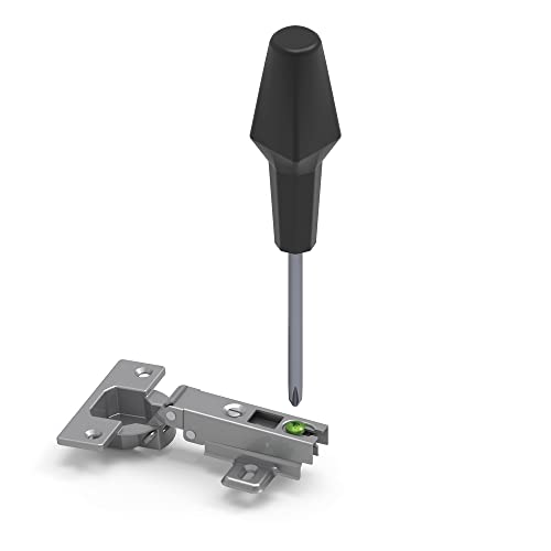 Amig - Bisagra - Tipo Cazoleta - Superacodada y Fija - Ø 26 mm - 2 Unidades - Máxima Resistencia y Duración - Apertura de 110 º - Fijación Oculta para Puertas de Muebles y Armarios - Acero Plateado