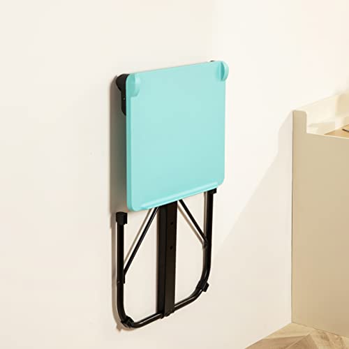 Maarch Folding Tv Tray Table, Adjustable Tv Dinner Table, Foldable Tray Table For Eating And Laptops, Wall Mountable, Light Blue #TOP3