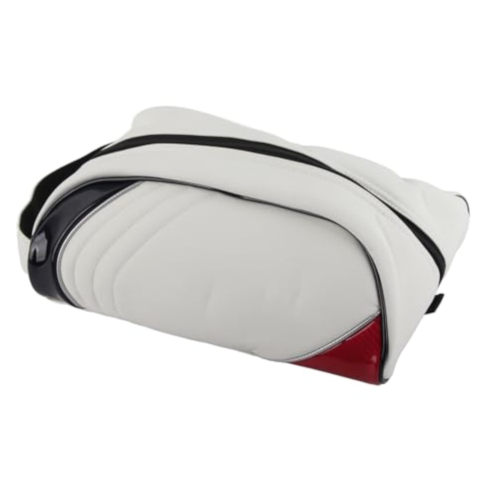PU Leather Golf Shoe Bag, Waterproof Zippered Design