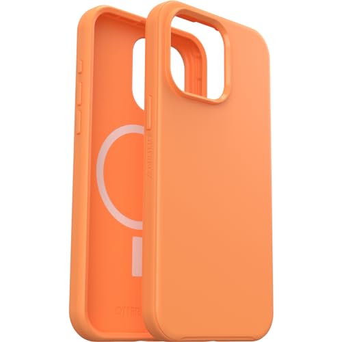 Image of OtterBox iPhone 15 Pro MAX (Only) Symmetry Series Case - Sunstone (Orange), Snaps to MagSafe, Ultra-Sleek, Raised Edges Protect Camera & Screen