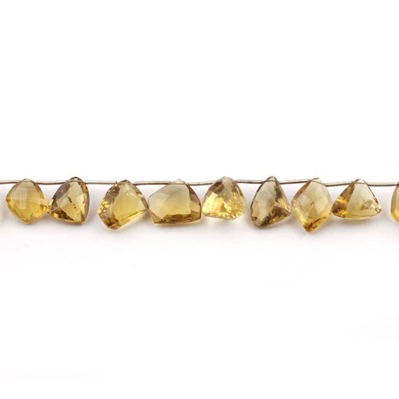 Quartz bière perle briolette facettée Sb4563 pour création de collier