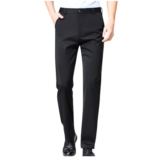 Men Suit Dress Pants Slim Fit Wedding Pants Flat Front Men Formal Straight Fit Skinny Suit Pant Wrinkle Stretch Suits