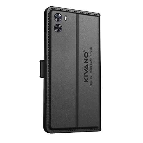 Image of KIVANO Compatible with Oppo A57 4G (2022) / Oppo A77S / Oppo A77 Flip Cover | Leather Finish | Inside Pockets & Inbuilt Stand | Shockproof Wallet Style Magnetic Closure Back Cover Case