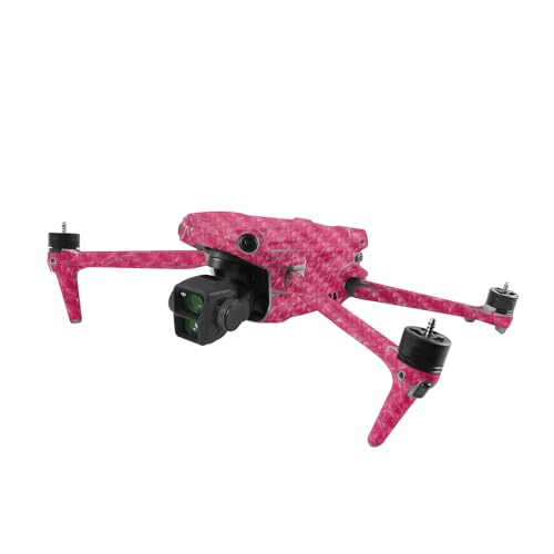Image of MightySkins Carbon Fiber Skin Compatible with DJI Air 3 - Pink Pleather | Protective, Durable Textured Carbon Fiber Finish | Easy to Apply