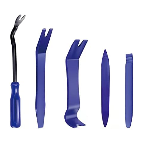 UESDU Auto Panel Trim Removal Tool, 5 Pack Automobile Interior Trim Set Car Trim Removal Plastic Pry Tool for Auto/Trim/Panel/Door/Audio/Auto Clip Pliers/Terminal Removal Tool Kit Cover