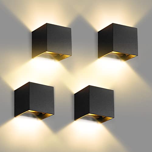 CHENBEN 12W Aplique Pared Interior 3000K Apliques Pared Dormitorio, IP65 Impermeable Apliques Pared LED Luz Pared, Lampara LED Pared Dormitorio/Pasillo/Salon/Escalera/Baño Cover