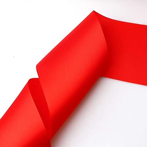 pengxiaomei 24 Yards Red Christmas Ribbon, 3.9Inch/100mm Wide Solid Satin Ribbons Thick Red Ribbon for Wedding Gift Wrapping