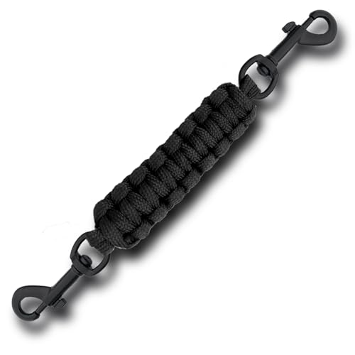 Dog Collar Safety Clip for Prong Collar Backup Safety Strap for Dog Harness Reflective Double Ended Backup Clasp Leash Connector for Walking Running Training