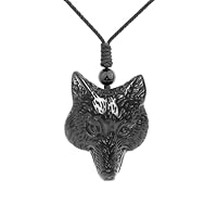 ASGIFT Colar exclusivo para homens e mulheres, pingente de obsidiana preta, pingente de pedra de cristal de cura