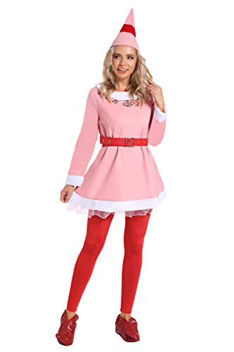 Xambop Womens Elf Costume Jovie Elf Costume Buddy Costume Halloween Christmas Cosplay Full Set (M) #TOP21