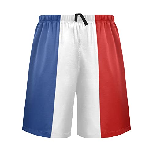 Mushroom068 Short de pyjama drapeau pour homme, Drapeau France, XL