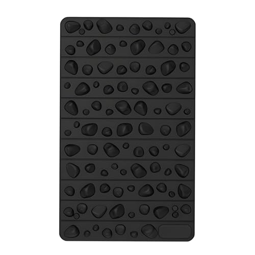 YHOMU Almohadilla antifatiga para escritorio de pie, 19.7 x 11.8 pulgadas, almohadilla de masaje de punto de presión, tapete portátil de acupresión para pies, tapete de yoga EVA, textura de piedra