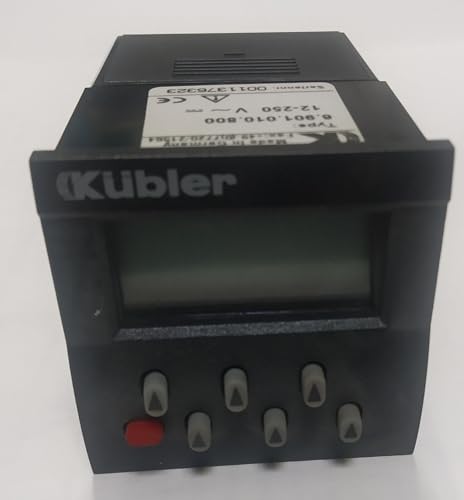 Compteur horaire numérique écran LCD Kübler appareil mesure temps de travail 12V 24V 220V