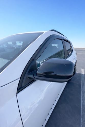 Image of 2025 2026 Tape-On Rain Guards for Chevrolet Chevy Equinox Side Window Visor Deflectors Extra Thick Shade LT RS ACTIV EV