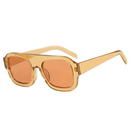 Lunettes de soleil punk pour femme style rétro orange champagne UV400