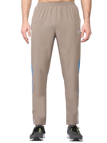 Image of Men's Ns Lycra Spandex Mixx Polyester Sports Trackpants with Both Side Zipper Pockets