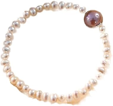 Natural Freshwater Pearl Edison Purple Pearl Bracelet Fashion Jewelry for Women Gifts