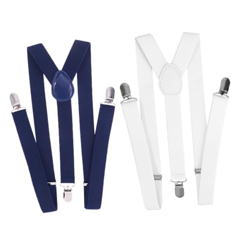Ipetboom 2pcs Heavy Duty Bib Strap Clip Ladies Suspenders Clips for Dress Coat Suspenders Lightweight Portable Y-shape for Papers Photos Files