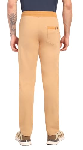 Image of Big Button Men's Cotton Slim Fit Trackpant with Front Button Open