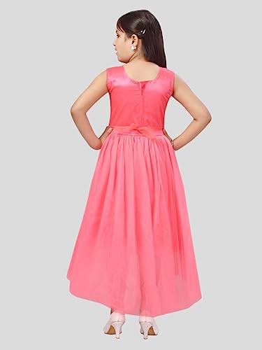 Image of Aarika Girls Gajri Color Net Frock