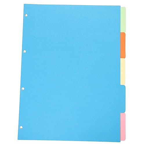WEKAMOS 10個 カラフルバインダー用ページ仕切り タブ付きインデックス仕切り 学習 オフィス整理用