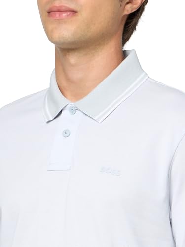 Camiseta polo para hombre BOSS con logo cuadrado miniatura 3