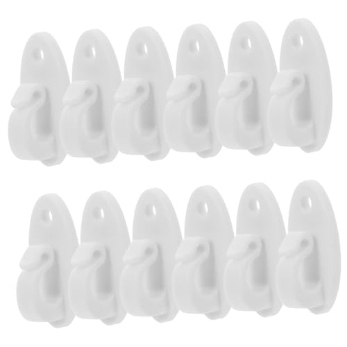 Gogogmee 12pcs Light Hanger Hooks Plastic String Light Mounting Clips for Outdoor Use Secure Hanging Hooks for Plants and Lanterns Minimalist Design for Aesthetic Appeal
