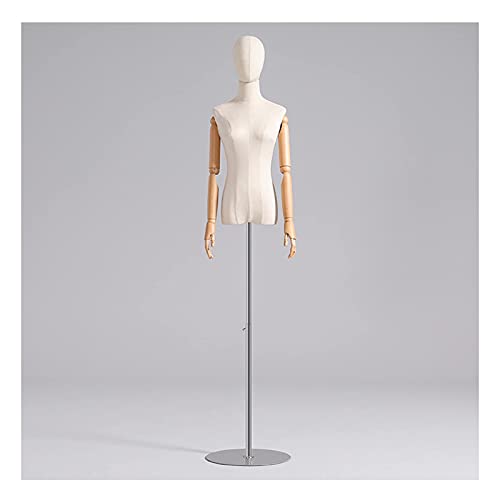 Model Torso Body, Female Dummy Costume Prop Rack Display Stand with Adjustable Stand Height Stable Base Used in Clothing Store Windows