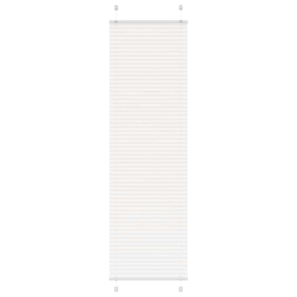vidaXL Pleated Blind White 55x200 cm Fabric Width 54.4 cm Polyester, pleated window shade, pleated shade, concertina blind, plisse blind