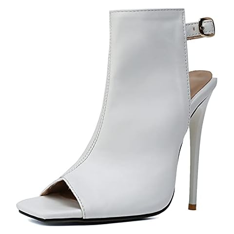 SJJH Women Sexy Slingback Boots with Stiletto Heels and Peep Toe Cover