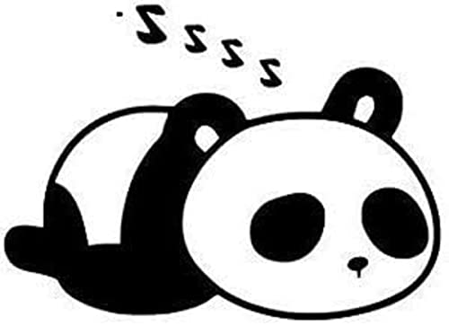 H-Tradings Panda Sleeping Decal Glossy Vinyl Sticker Cars,Sportbike,Campers, Trucks, Vans, Walls, Laptop Black 5.5 X 4 Inches Approximately #TOP1