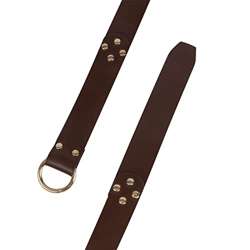 MYAYD PU Leather Medieval Renaissance Viking Retro Pirate Sword Belt Accessories for Men Women with Button decorations2