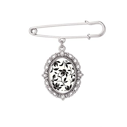Broche fleur de vigne en taille M idéale pour accessoiriser un châle ou une robe de soirée