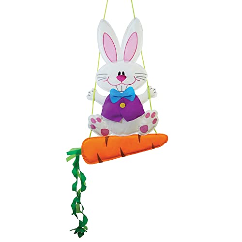 In the Breeze 1153 — Bunny Wind Friend, Hanging Easter Decoration, Cute Outdoor Holiday Decor