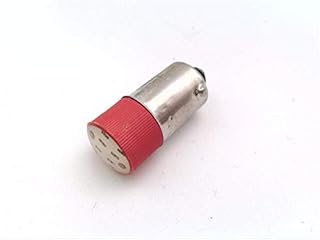 TECHNA BA9SLED6R LED Bulb, 6 VAC/DC, RED, Pilot Light