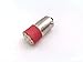 TECHNA BA9SLED6R LED Bulb, 6 VAC/DC, RED, Pilot Light