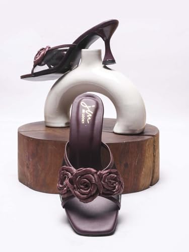 Image of JM LOOKS Stylish Embellished Kitten Heels Sandal For Women & Girls | Pencil Heels | Stiletto Heels |