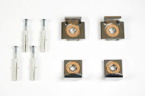 Preisvergleich Produktbild Spiegelklammer-SET"PRIME", Spiegelbefestigung, 12-teiliges SET, Ideal für Plexiglas, Spiegel, Alu-Dibond Bilder