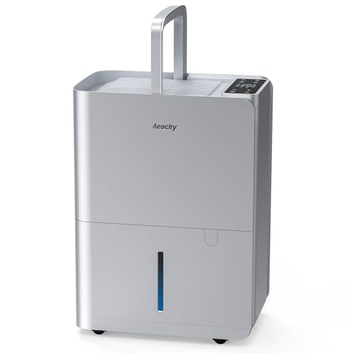 Deshumidificador Aeocky, deshumidificador con compresor inteligente y manguera de drenaje, higróstato inteligente, para lavadero, dormitorio, baño