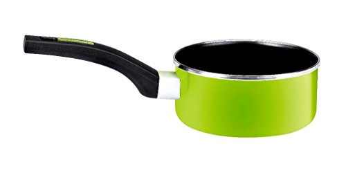 Monix Lima - Cazo 16 cm de Acero esmaltado Verde con Antiadherente Teflon...