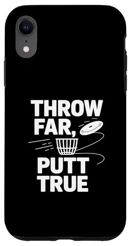 Lancez Far Putt True Disc Golf Catch Coque pour iPhone XR