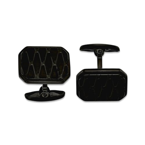 Mancuernillas negras en acero inoxidable 15.99 mm para hombre