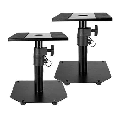 Soportes para altavoces de escritorio que eliminan vibraciones con base de metal fija