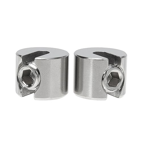 MUSISALY 2pcs Wire Rope Clamp Rope Loop Clamp U Bolt Saddle Fastener Wire Rope Screw Clamp Steel Cable Clamps Wire Cable Clips Wire Rope Fasteners Wire Rope Clips 316 Stainless Steel Silver