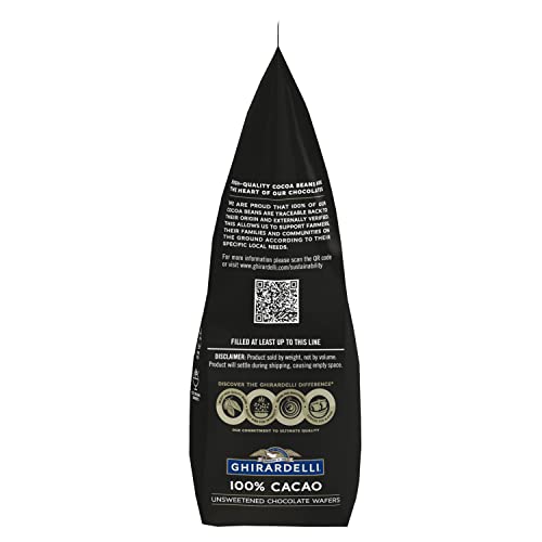 Ghirardelli Chocolate Company 100% Cacao Unsweetened Wafers, 5lb. Bag (Pack of 1) - Thumbnail 7