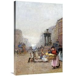 36 in. Flower Girls in The Strand Art Print - Rose Maynard Bartom