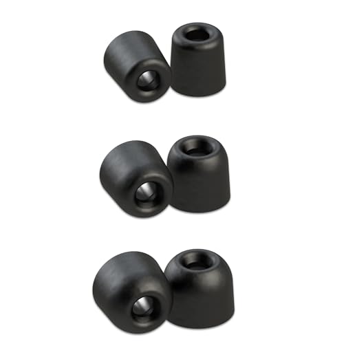 Image of Comply Isolation Noise Cancelling Memory Foam Earphone Tips for Sennheiser HD1 Momentum MIE2, IE 800 S, CX 3.00, 5.00 and 7.00BT, Premium Replacement Earbud Tips, Comfortable Secure Fit(S /M /L,3 Pairs)
